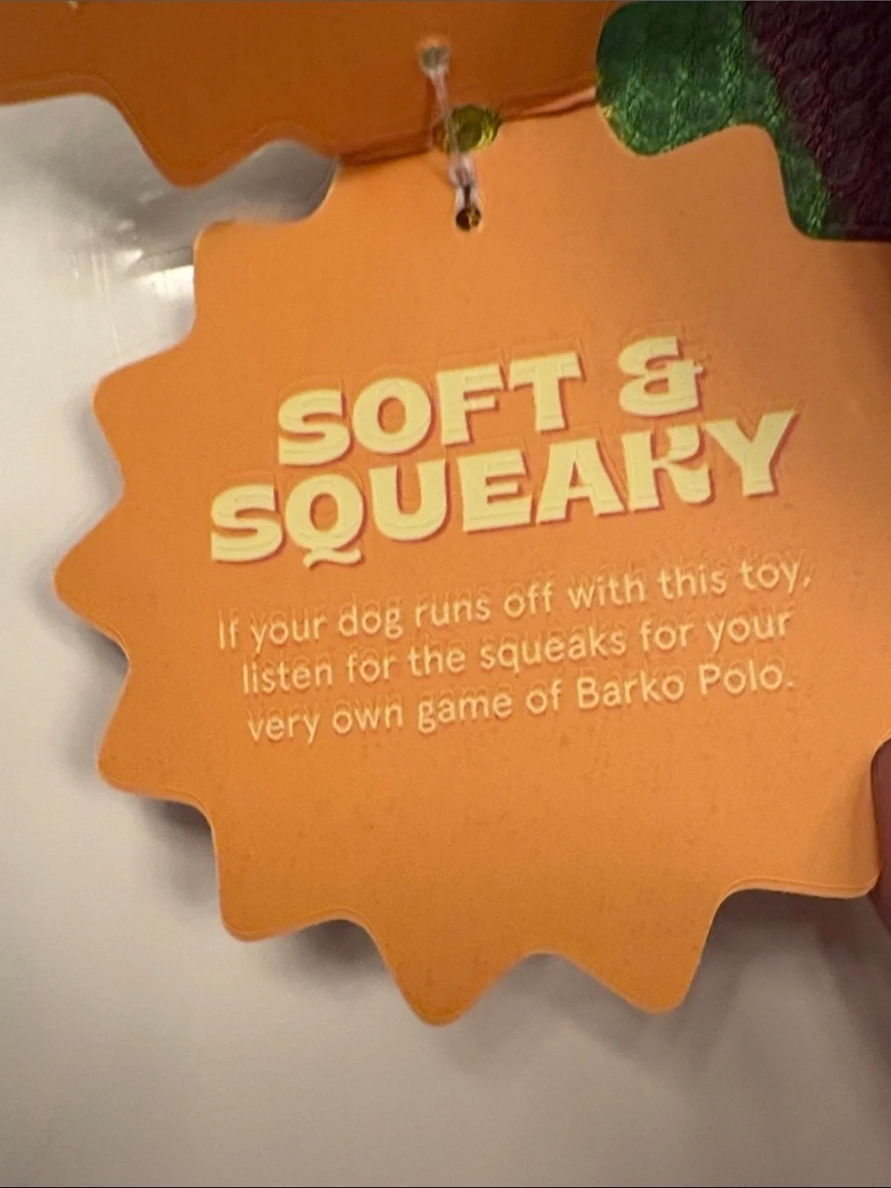 Bark White Plush Tina the Tubular Unicorn Dog Toy